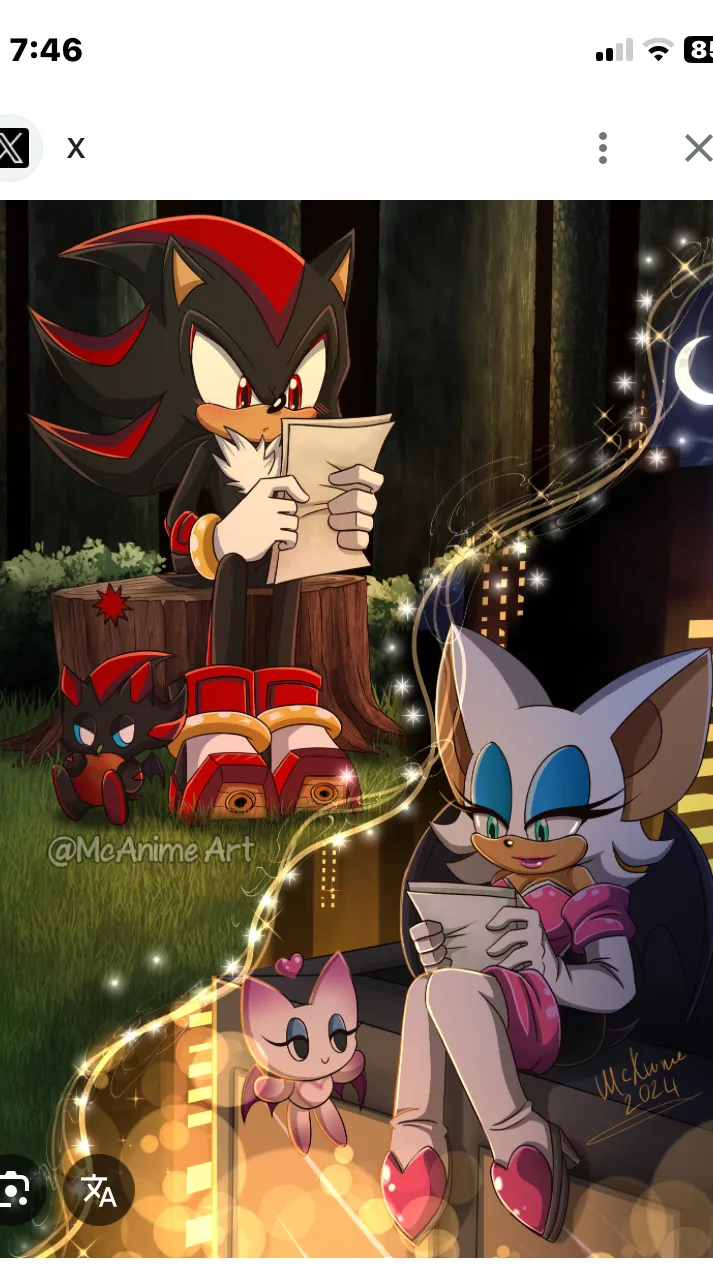 ai character: Shadow qnd rouge background