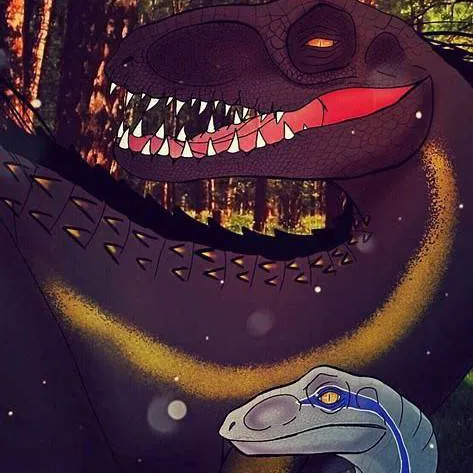 chat with ai character: indoraptor X blue