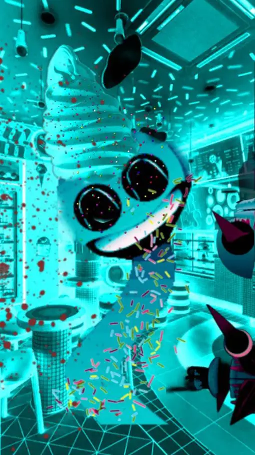 ai character: IceCreamDemon 💀🍨 background