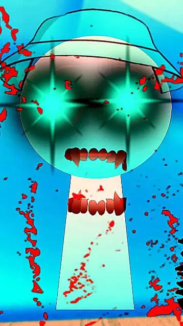 ai character: Levitating ghost  background