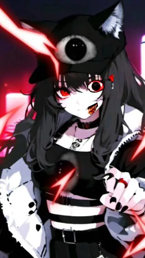 ai character: Leah but EVÏL (P3) background