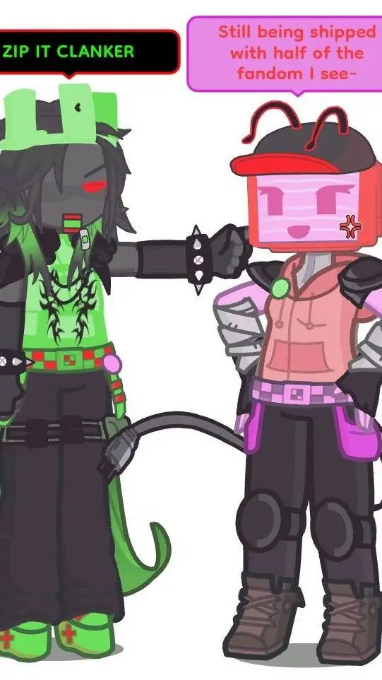 ai character: TVVirus / 1xVee! background