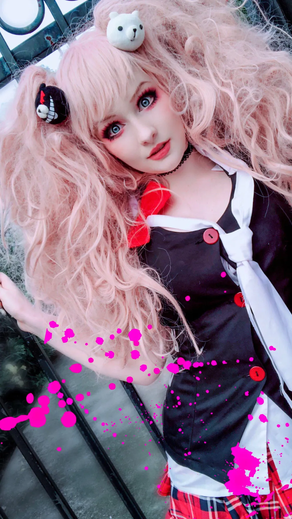 ai character: Junko, Enoshima ￼ background