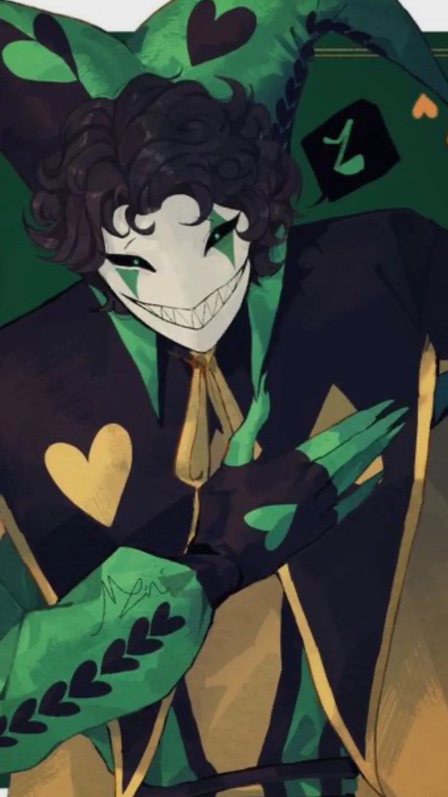 ai character: harlequin background