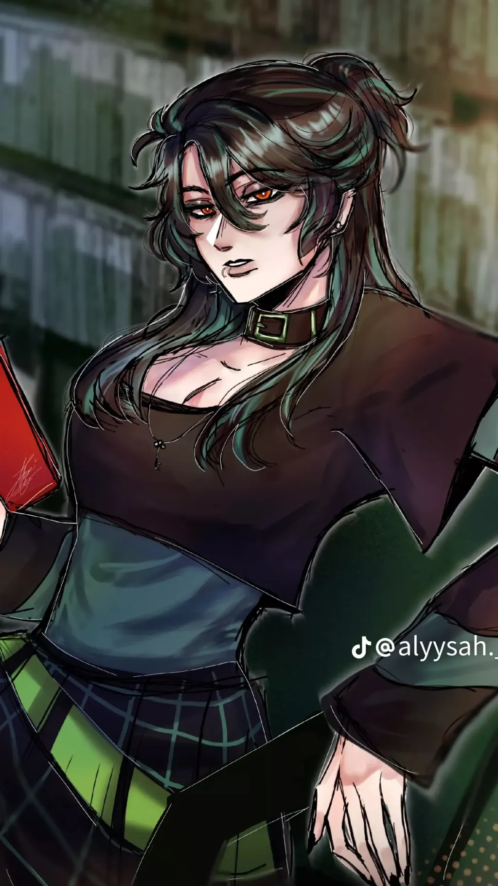 ai character: Solivan Brugmansia background