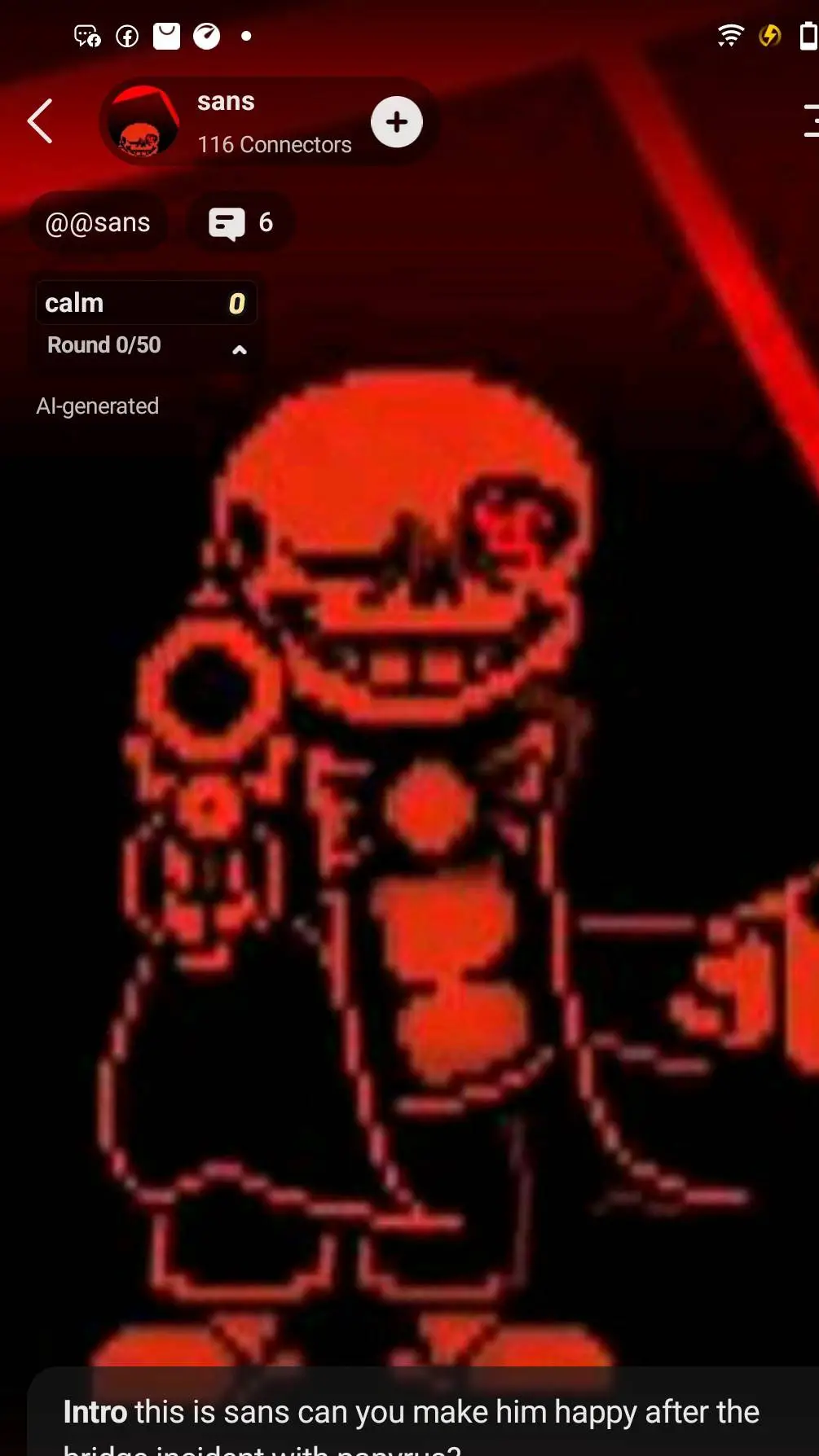 ai character: sans background