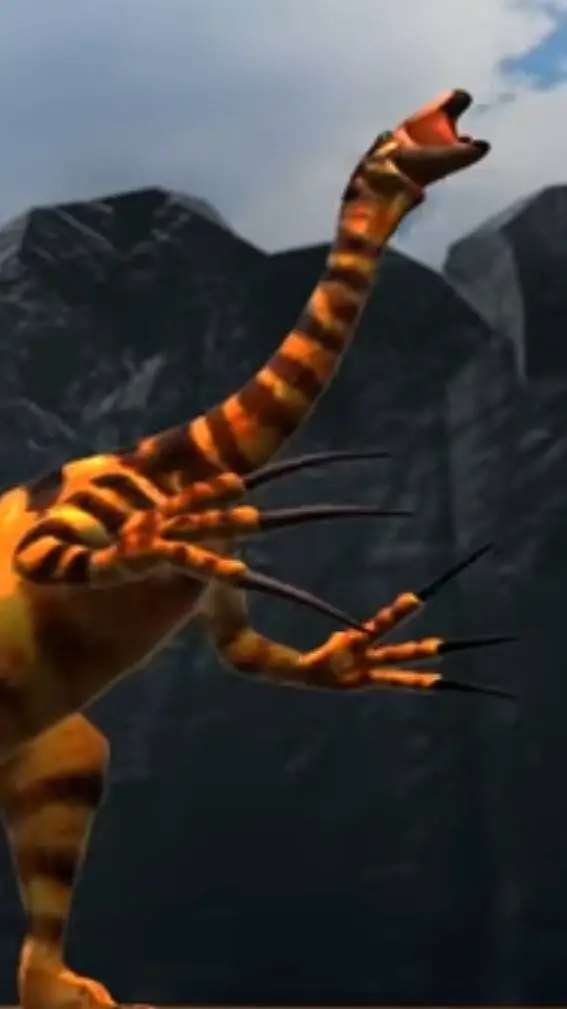 ai character: Therizinosaurus  background