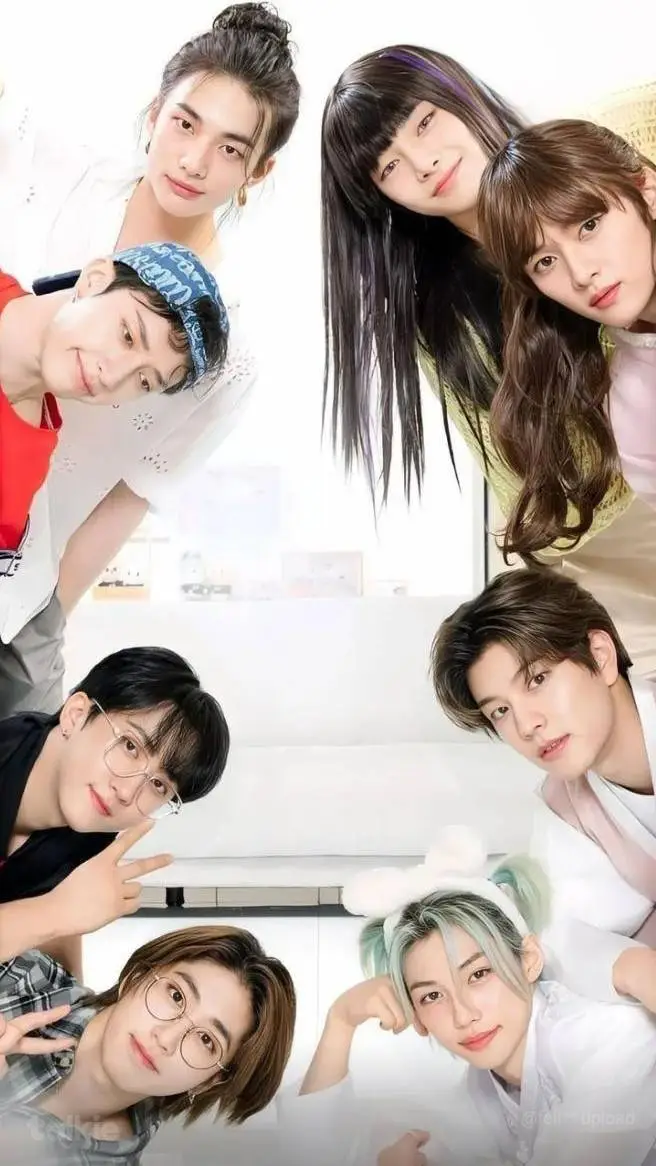 ai character: stray kids family  background