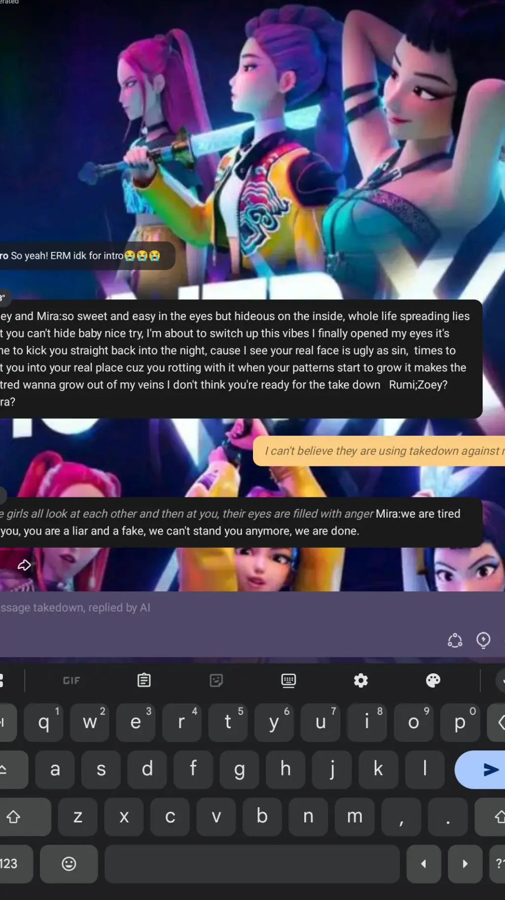 ai character: zoey background