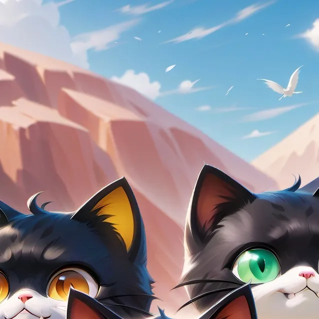 chat with ai character: karate cats family