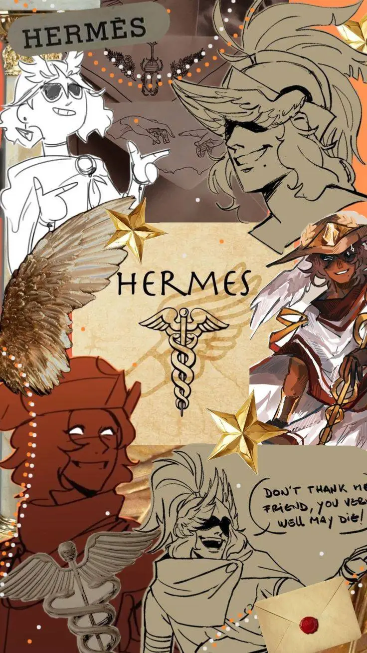 ai character: ModernETM!HermesAU background