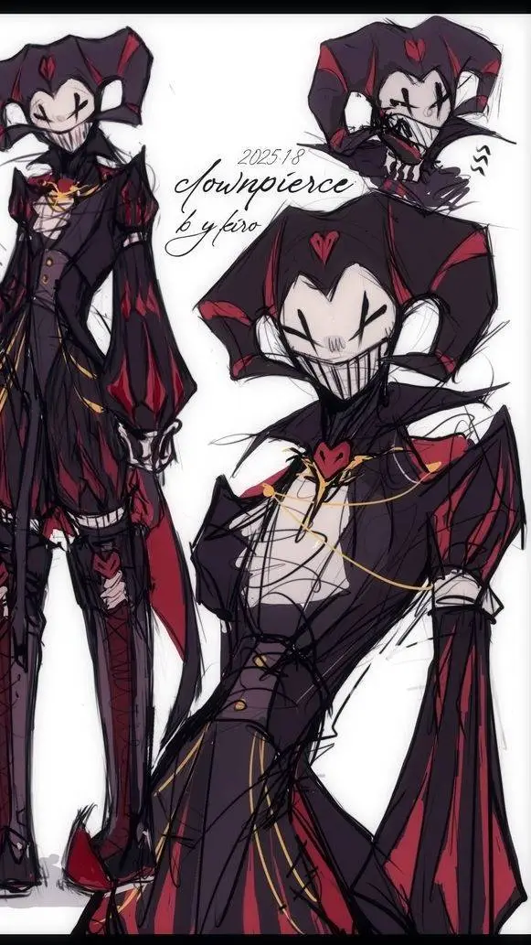 ai character: ❤️ClownPierce🖤 background