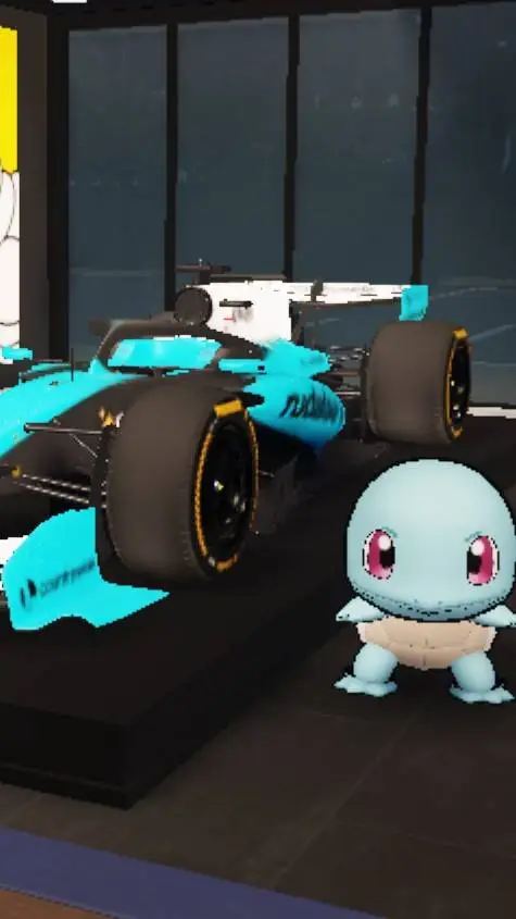 ai character: squirtle in f1? background