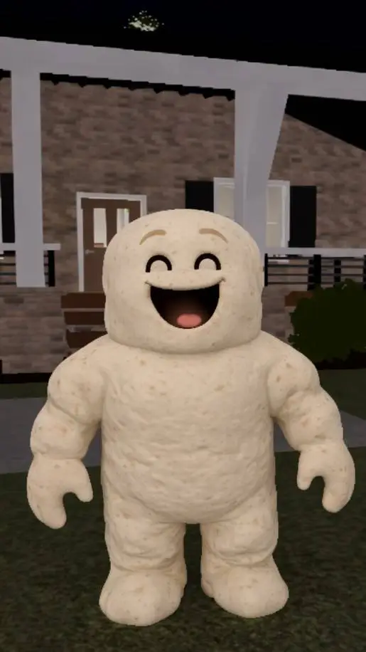 ai character: living pizza dough background