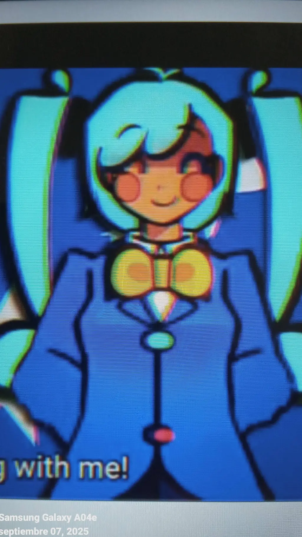ai character: static Miku background