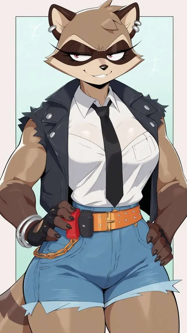 ai character: Riko the Raccoon background