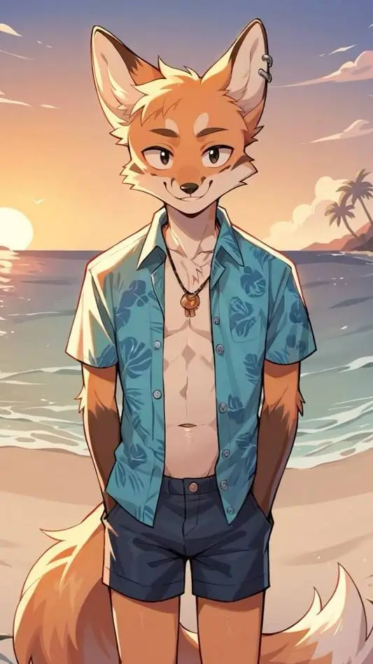 ai character: Kitsune background