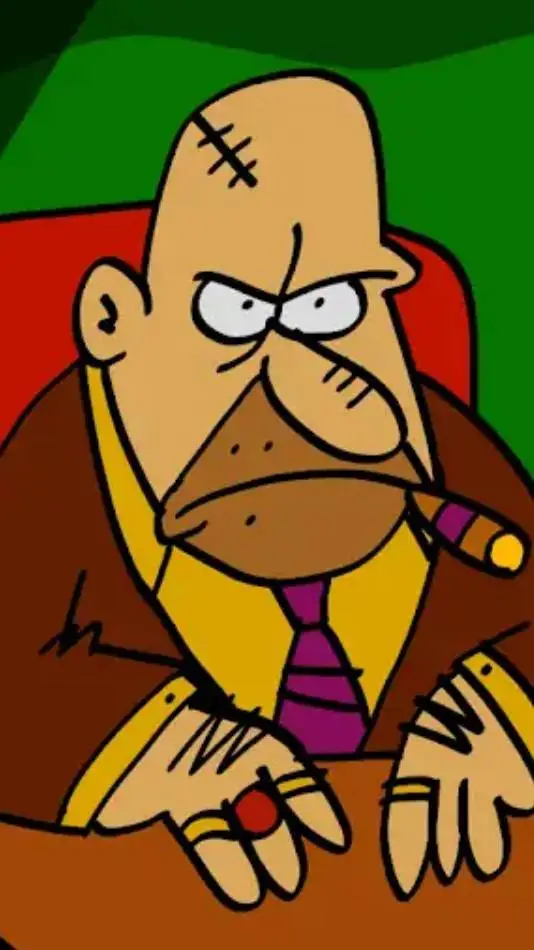 ai character: evil Homer background