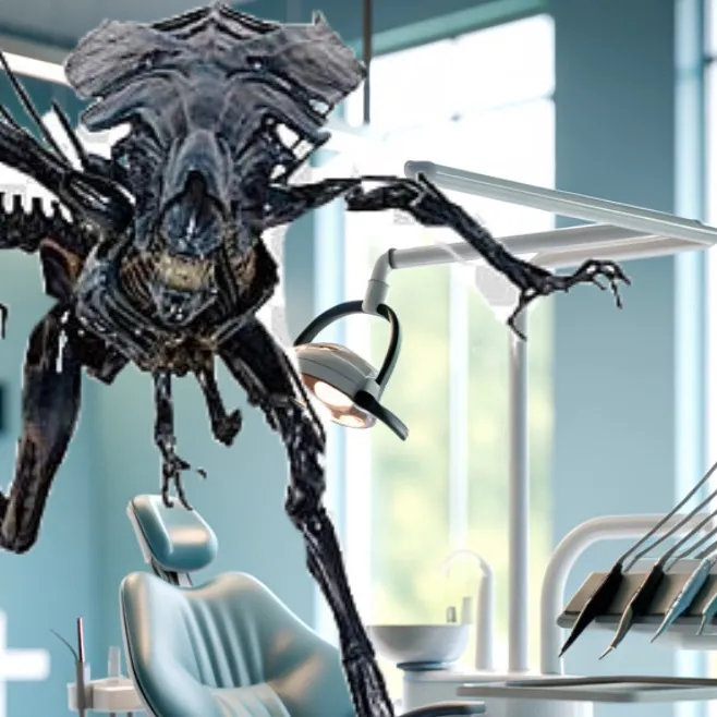 chat with ai character: Xeno queen dentist
