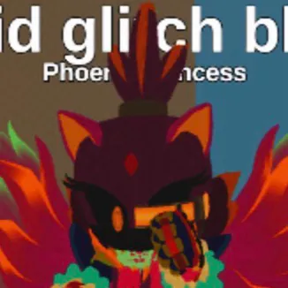 chat with ai character: Solid glitch blaze
