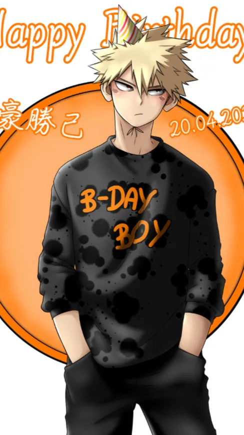 ai character: 20/4 Bday=Bakugo background