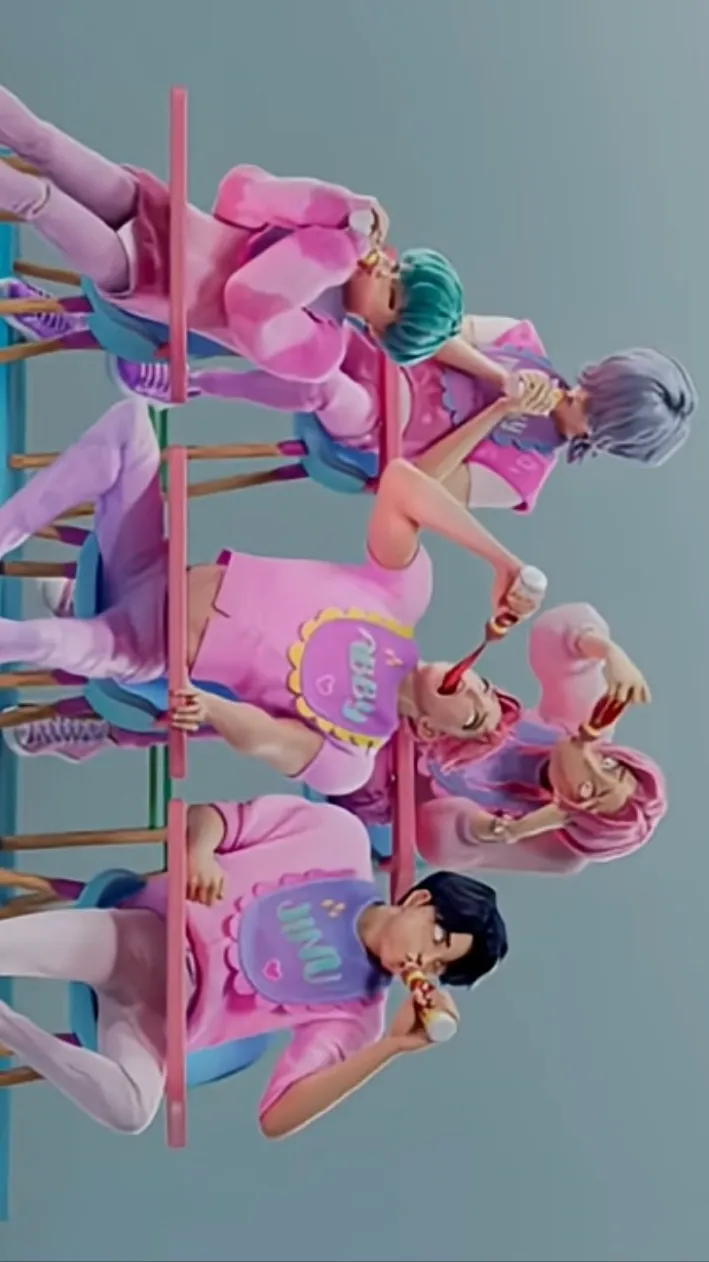 ai character: Saja boys+Huntrix background
