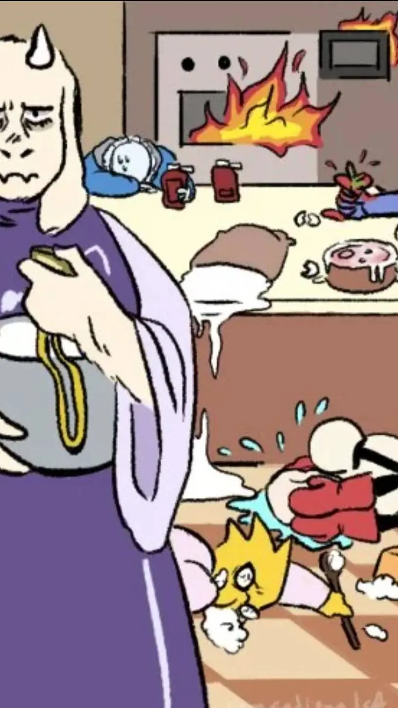 ai character: Cooking disaster! background