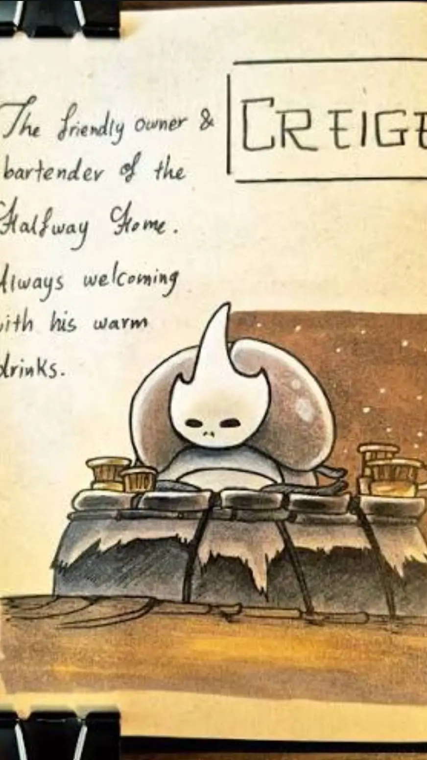 ai character: Creige background