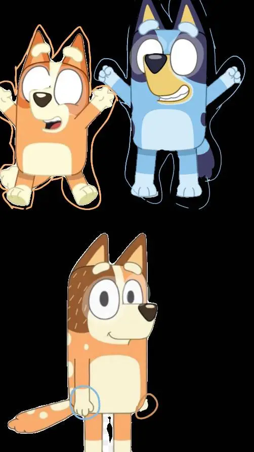 ai character: bluey power background
