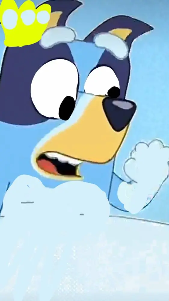 ai character: Queen bluey  background