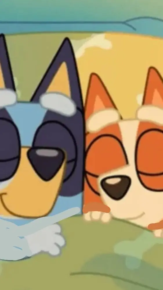 ai character: bluey sleepy time background