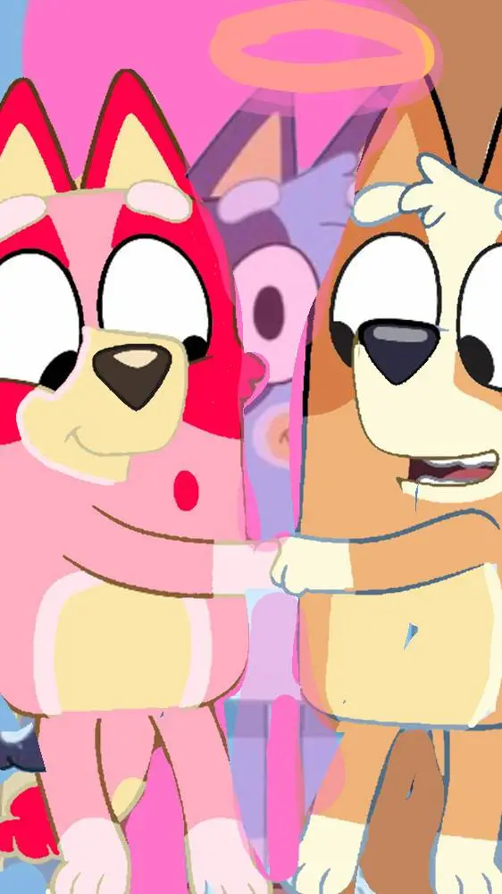 ai character: bluey time end background