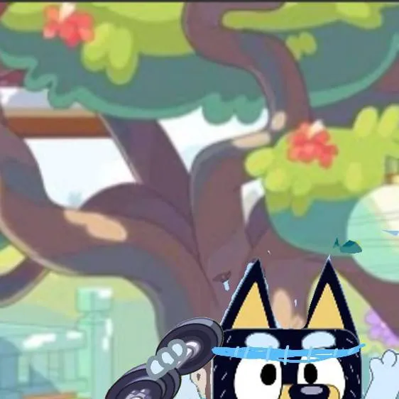 chat with ai character: bluey work out