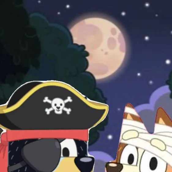 chat with ai character: bluey helloween 