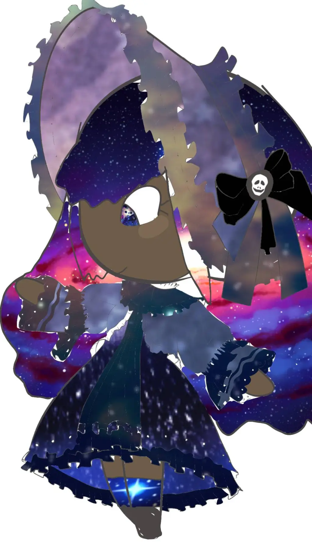 ai character: galaxy background
