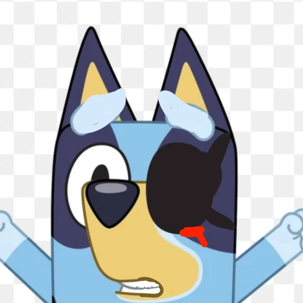 chat with ai character: bluey horror au