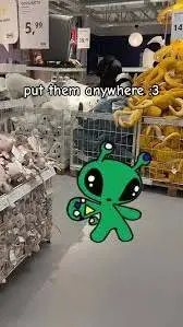 ai character: IKEA ALIEN background