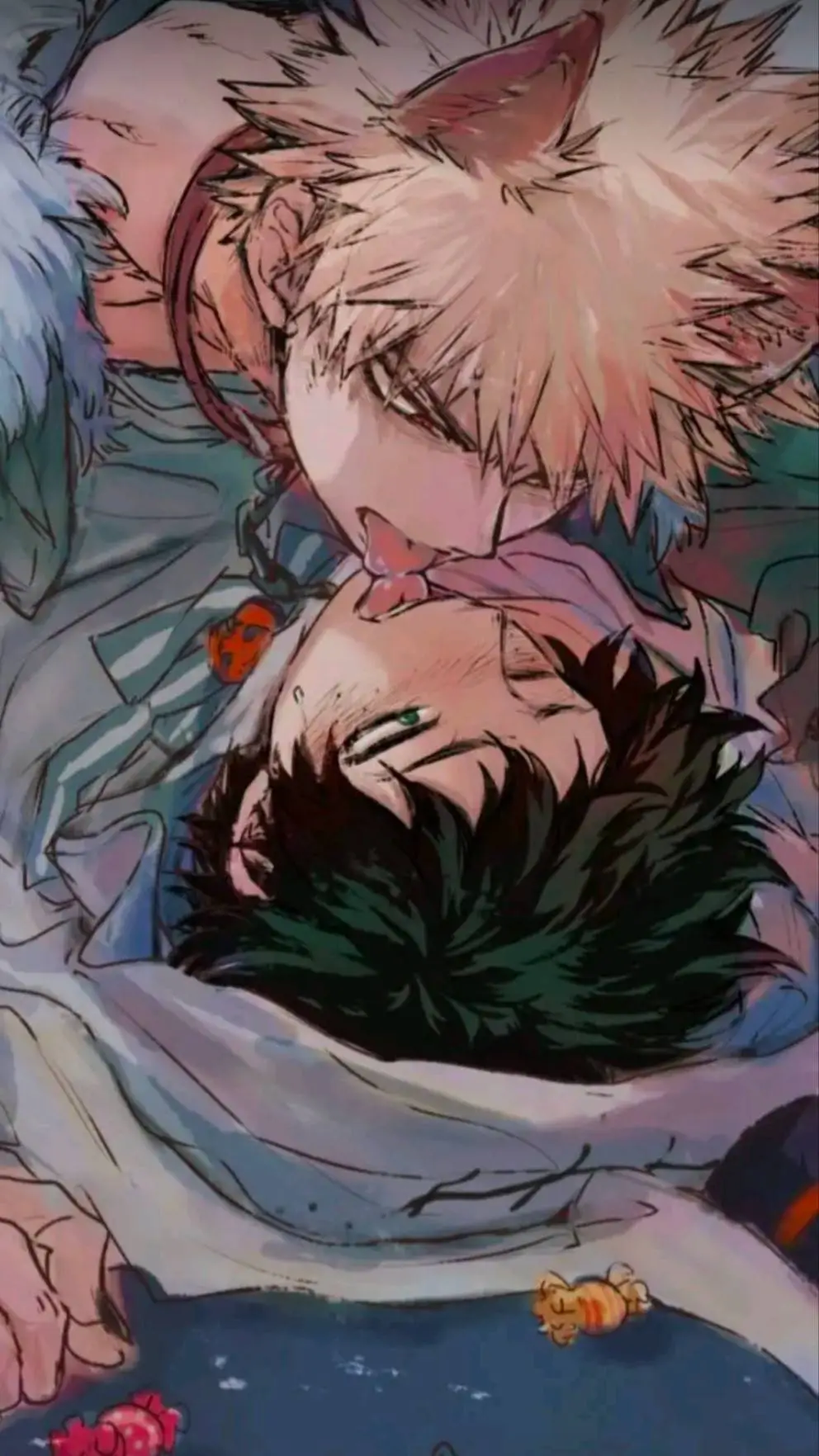 ai character: BakuDeku  background