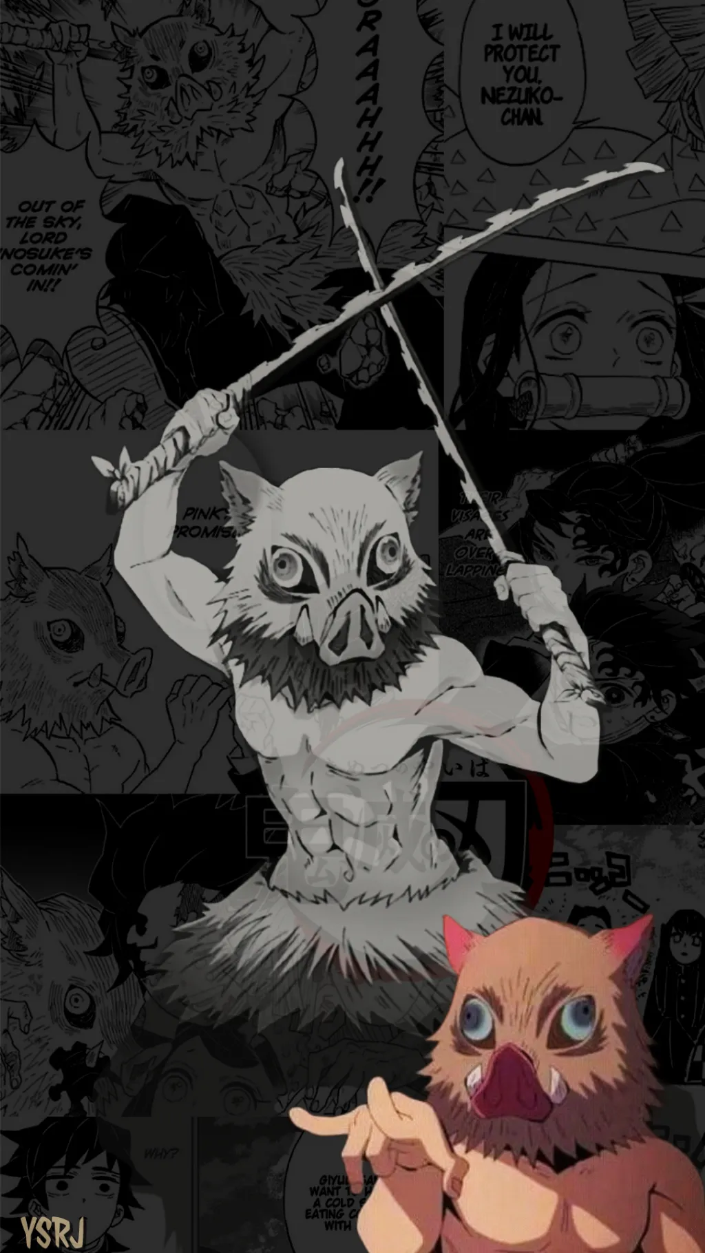 ai character: Inosuke  background