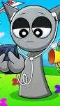 ai character: gray background