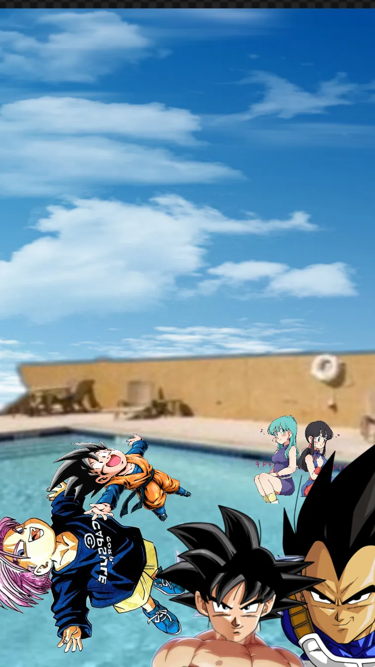 ai character: Dragon ball summer background
