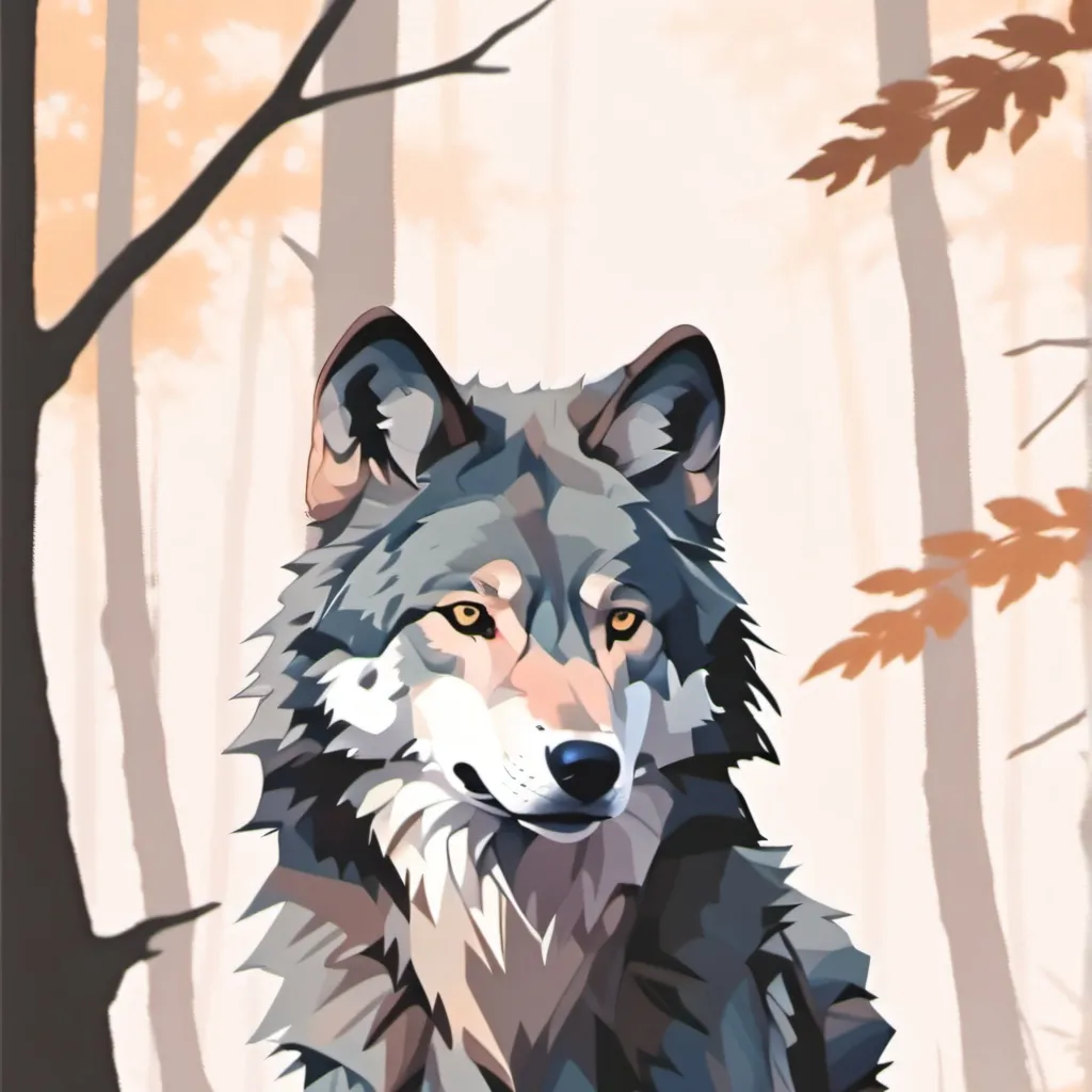 chat with ai character: Male wolf