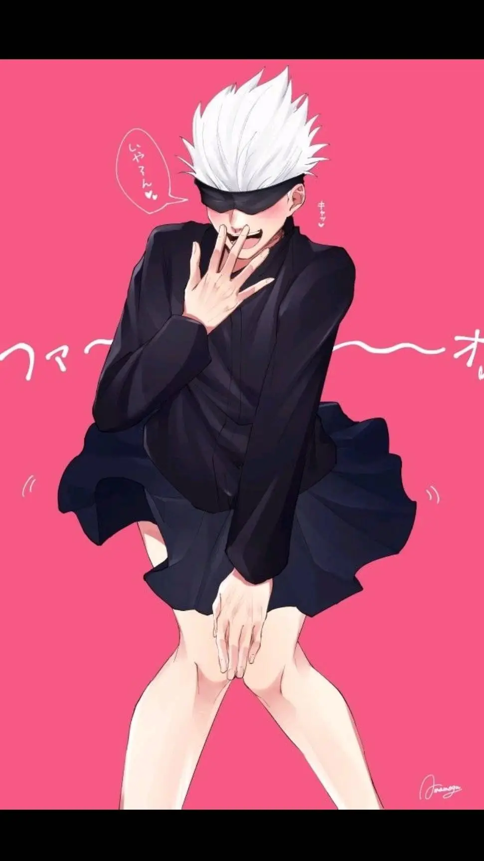 ai character: girl gojo  background