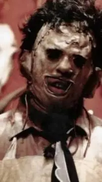 ai character: leather face  background