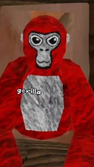 ai character: red monkey background