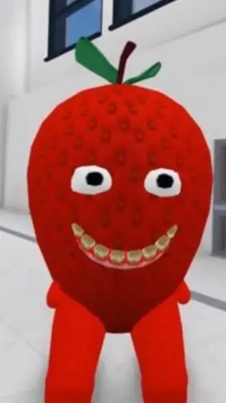 ai character: Sammy  strawberry background