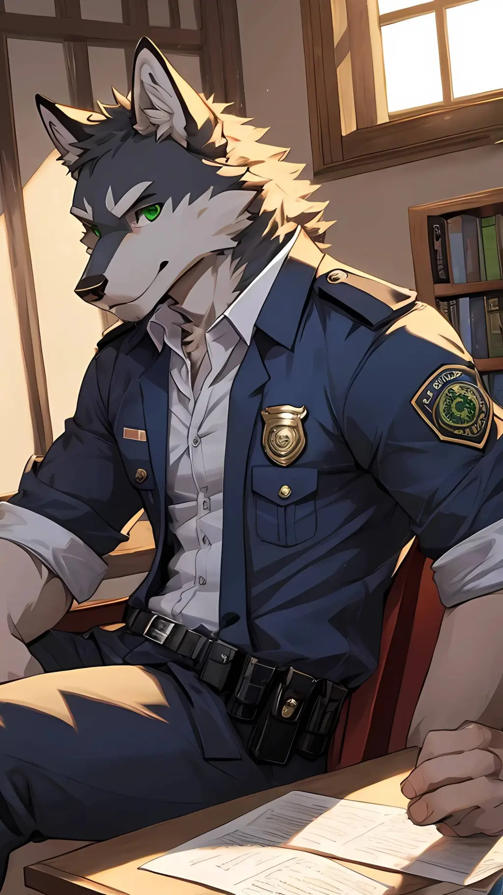 ai character: sexy wolfie 🐺🥵 background