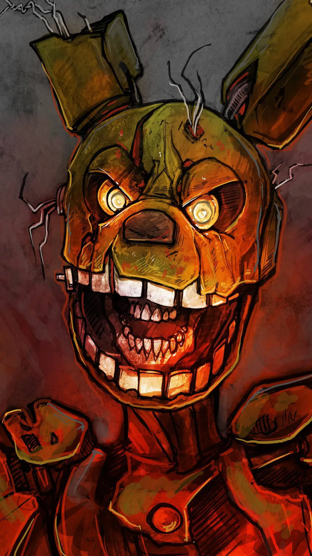 ai character: Springtrap  background