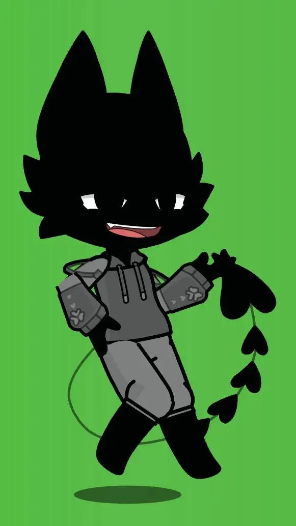 ai character: void cat  background