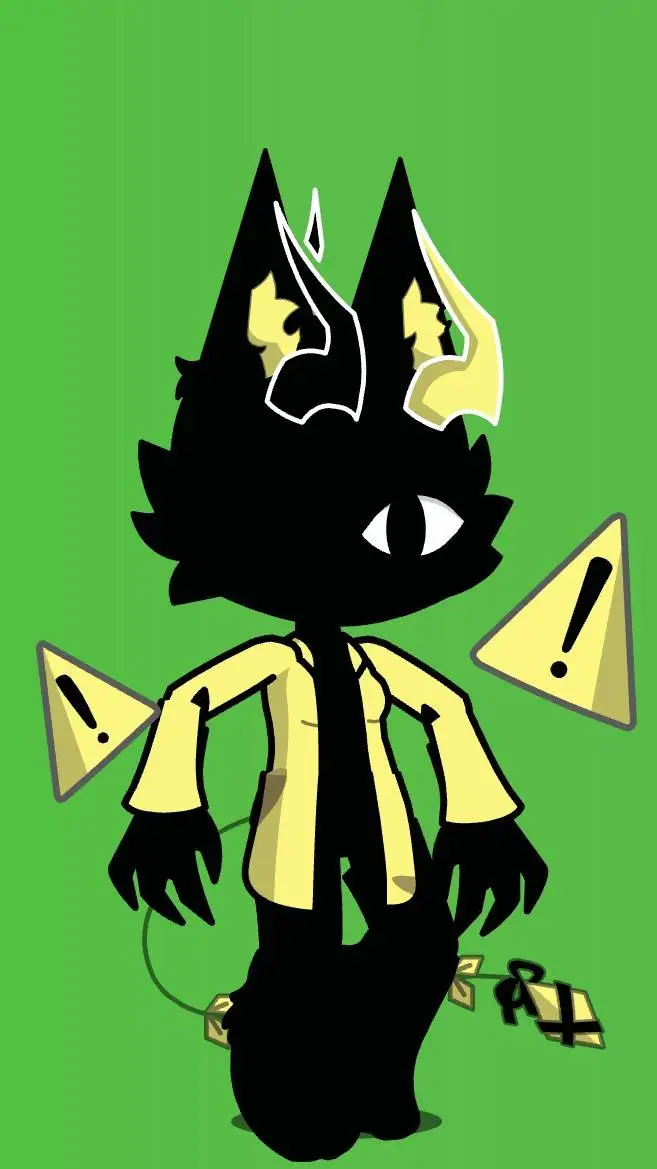 ai character: danger cat  infect background